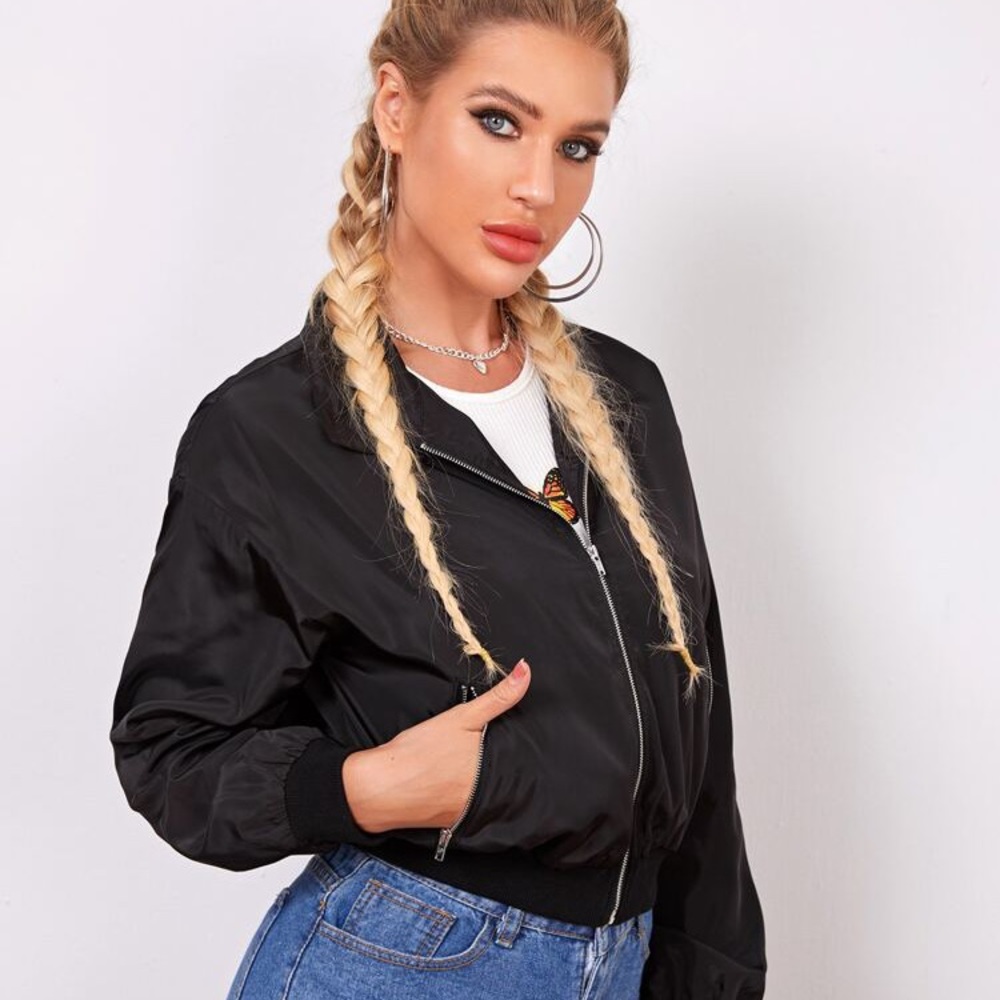 Windbreaker bomber jacket